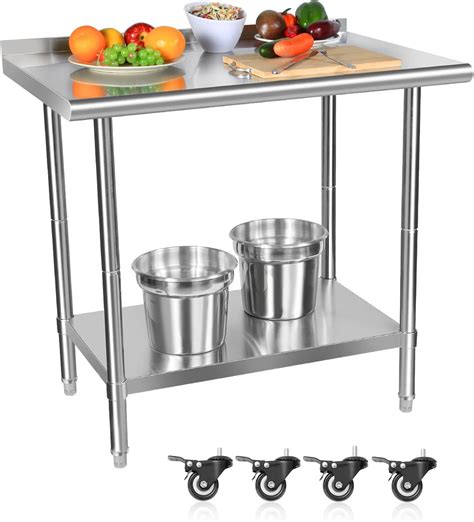 commercial kitchen cabinets stainless steel 24x30|Amazon.com: Stainless Steel Table 24 X 30.